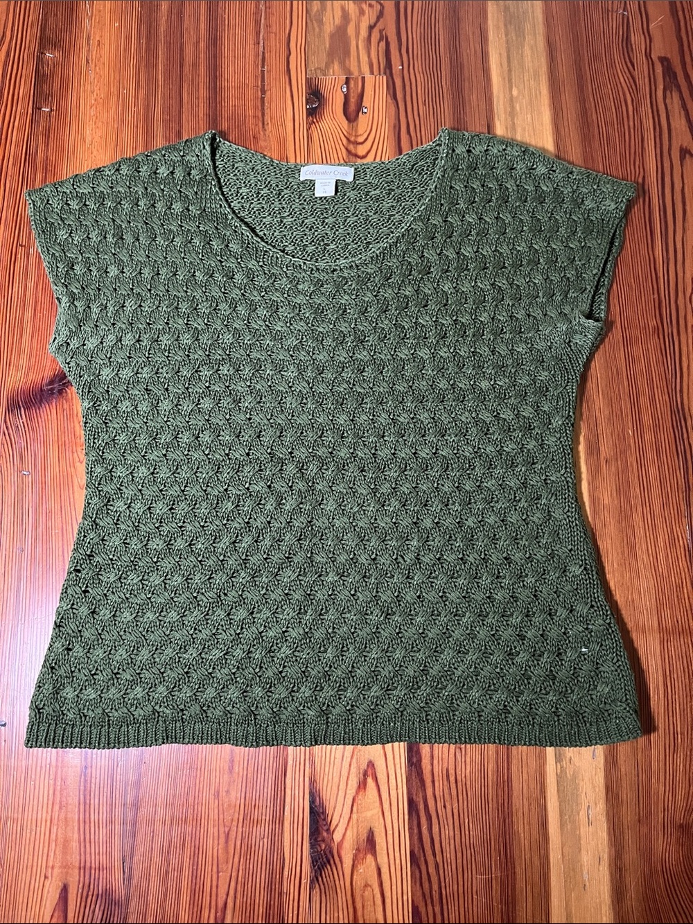 Coldwater Creek Cap-Sleeve Sweater, Size Large